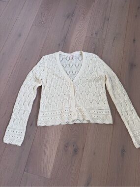 Joe Fresh Crochet Knit Cardigan – Cream – Size M
